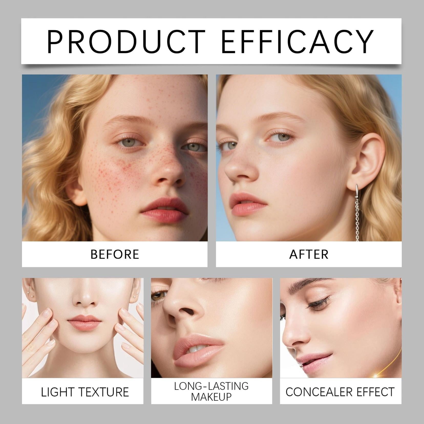 Korean Color Changing Foundation Stick, Color Changing & Brightening Makeup Base, Blanc Effect Cover Cream Stick for Smooth Hydrating Skin, Concealer & White Foundation,