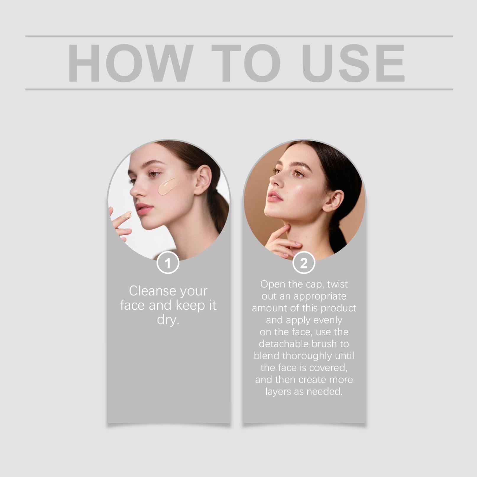 Korean Color Changing Foundation Stick, Color Changing & Brightening Makeup Base, Blanc Effect Cover Cream Stick for Smooth Hydrating Skin, Concealer & White Foundation,